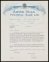 Image of : Letter from Aston Villa F.C. to Everton F.C.