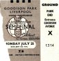 Image of : Ticket - in original envelope. World Championship, Jules Rimet Cup, semi-final, Everton v. Liverpool