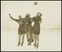 Image of : Photograph - Everton players training in the snow. Tommy Lawton in the centre.