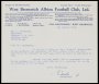 Image of : Letter from West Bromwich Albion F.C. to Everton F.C.