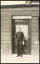 Image of : Photograph - Dixie Dean outside the Dublin packet pub in Chester