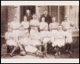 Image of : Photograph - Everton F.C. team, R. Molyneux (Secretary), J. Lewis (Trainer), P. Meehan, R. H. Boyle, R. W. Menham, D. Storrier, S. Arridge, W. S. Stewart (Captain), J. Taylor, J. Bell, A. Hartley, E. Chadwick, A. Milward, J. Holt