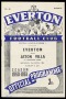 Image of : Programme - Everton v Aston Villa