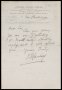 Image of : Letter from W. E. Barclay to Henry Parkinson
