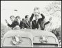 Image of : Photograph - Everton F.C. team celebrating their F.A. Cup win on a bus