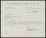 Image of : Letter from The Rangers F.C. to Everton F.C.