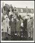 Image of : Photograph - Everton F.C. team, including Alex Young, disembarking from a plane