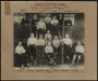 Image of : Photograph - Everton F.C. team, D. Waugh (Trainer), P. Jackson, A. Hannah, R. Smalley, D. Doyle, A. Smith, R. Molyneux (Secretary), A. Latta, A. Brady, D. Kirkwood, J. Holt, C. Parry, E. Chadwick, A. Milward, F. Geary