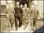 Image of : Harry Cooke, trainer, and four players including A. L. Harland